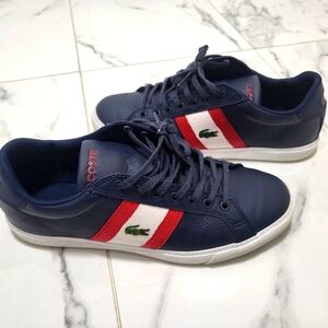 Lacoste mens leather sneakers sz 8